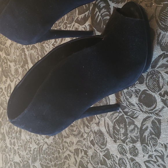 Black Express peep toe shoe boot - Picture 2 of 6